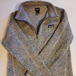 PATAGONIA GIRLS  BETTER SWEATER 1/4 ZIP PULLOVER GRAY SIZE 14 XL